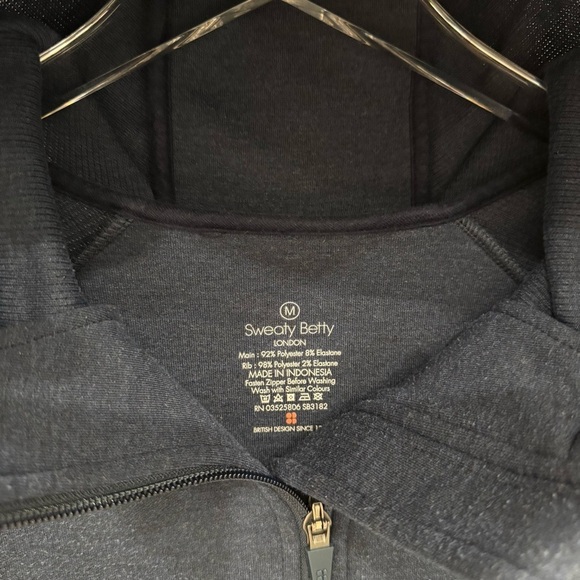 Sweaty Betty Full Zip Training Hoodie Sweatshirt Medium Blue - Picture 6 of 7